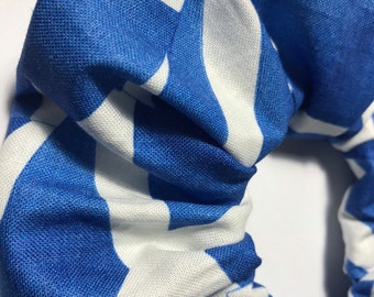 Coletero para el pelo hecho a mano, 100 % algodón, con estampado de la bandera de Escocia