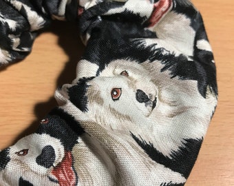 Coletero artesanal con diseño de perros Border Collie sobre base 100% algodón.