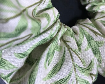 Handmade Hair Scrunchie 100% Cotton William Morris Sage Willow Bough Print