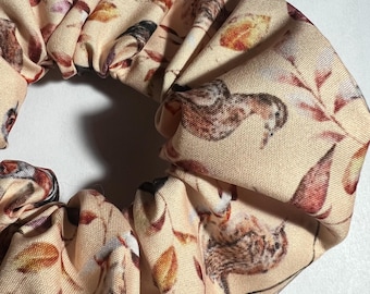 Coletero de poliéster hecho a mano con estampado de pájaros silvestres
