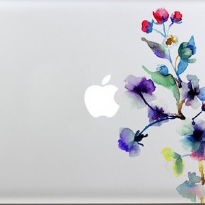 K&Y-(2Pack) Macbook Decal Colors Flower,WaterColor MacBook Decal|MacBook Pro Decal |MacBook Skin|MacBook Pro 15 Skin|MacBook Air 13 Decal