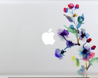 K&Y-(2Pack) Macbook Decal Colors Flower,WaterColor MacBook Decal|MacBook Pro Decal |MacBook Skin|MacBook Pro 15 Skin|MacBook Air 13 Decal