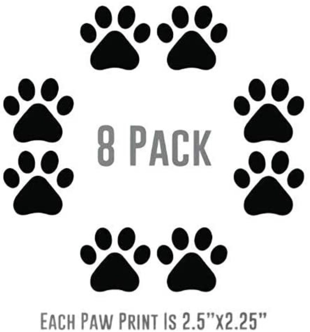 K&amp;Y Dog Paw Prints Vinyl Sticker Decal for Car SUV Truck Window Bumper ...