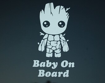Baby Groot On Board Etsy