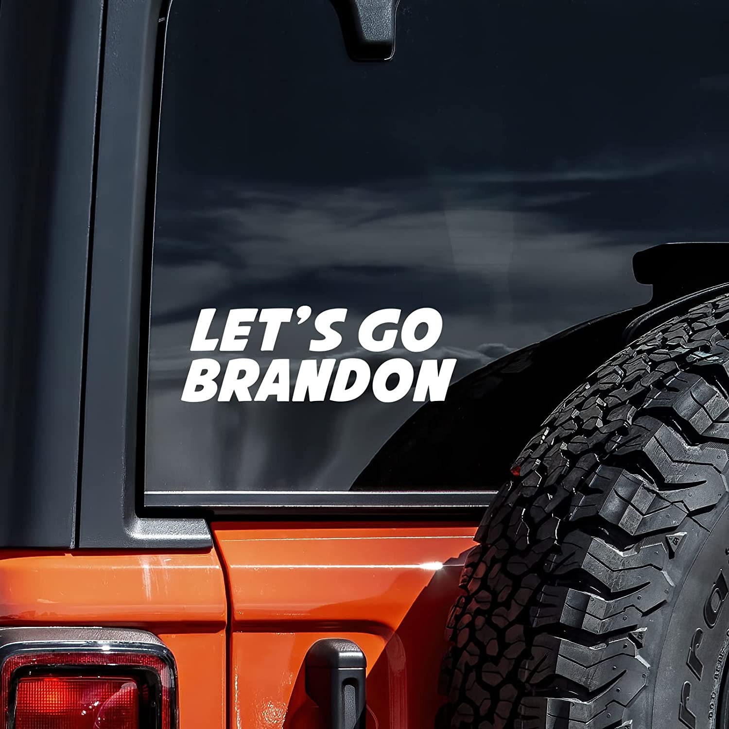 Lets Go Brandon Cursive Decal, Conservative Decal, Made in USA