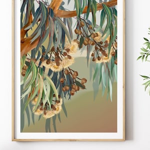 Australian Botanical Wall Art: Eucalyptus, Banksia, Native Flowers Digital Print - Floral Home Decor