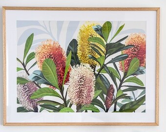 Australian Native Botanical Prints: Banksia, Eucalyptus & Wattle Digital Wall Art for Nature Lovers