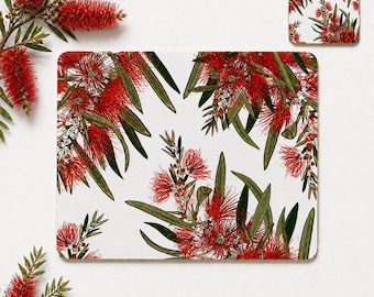 Set de table en forme de goupillon | Décoration de table botanique australienne | Cadeau champêtre australien