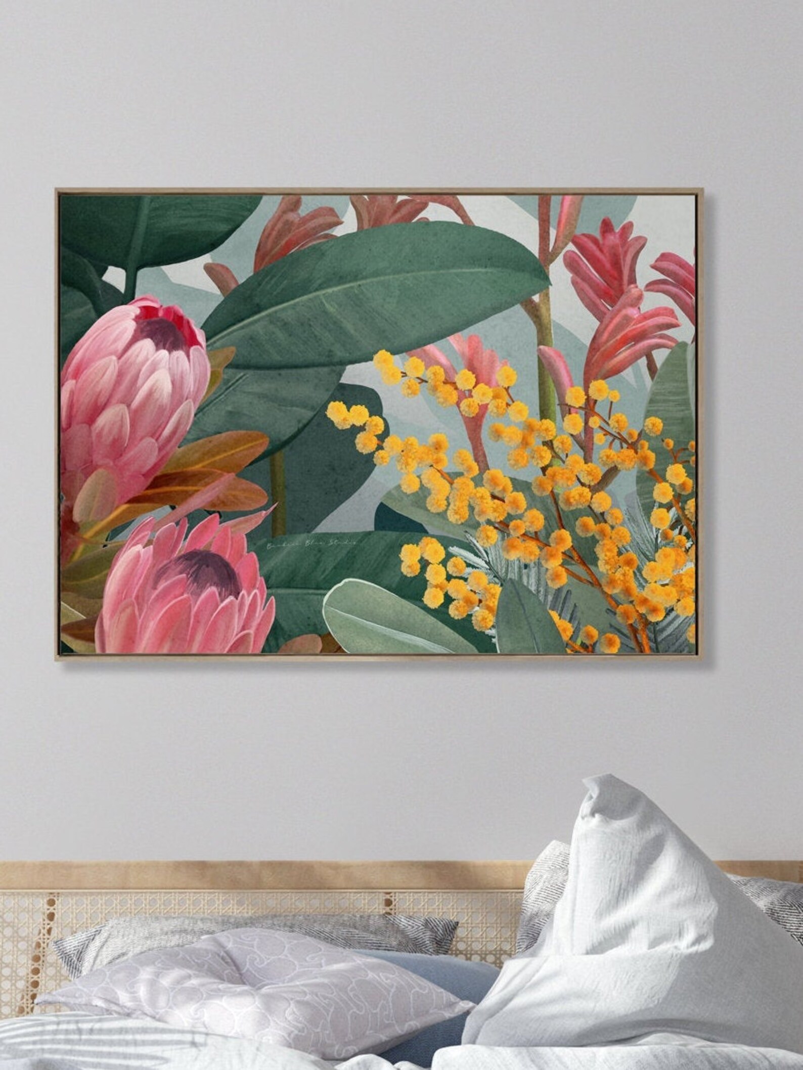 Botanical Wall Art Print Australian Bush Scene Original Etsy