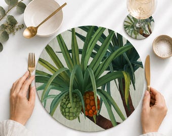 Set de 4 sets de table Coastal - Vaisselle de cuisine d'extérieur en forme de feuille australienne