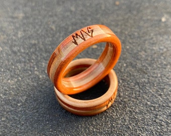 Skateboard ring , orange and maple