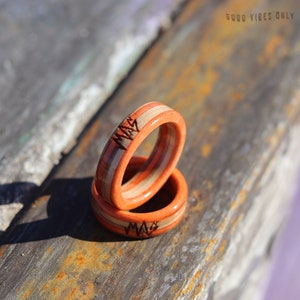 Skateboard ring , orange and maple image 6
