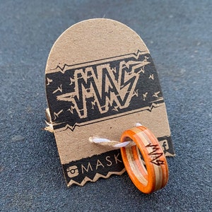Skateboard ring , orange and maple image 3