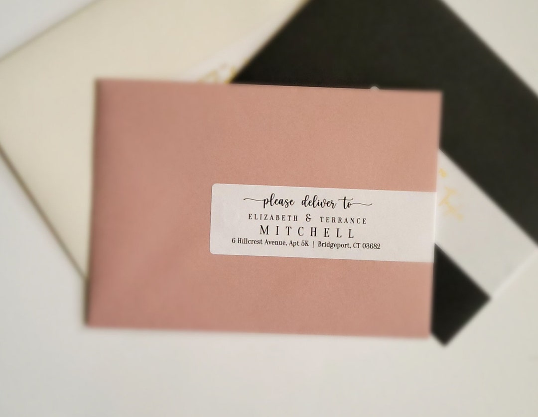 Wrapping Address Labels Foil Wraparound Address Labels, Weddings, Holidays - Etsy