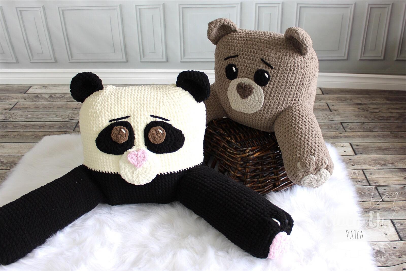 Crochet Cojin De Oso Crochet Pillow Panda España