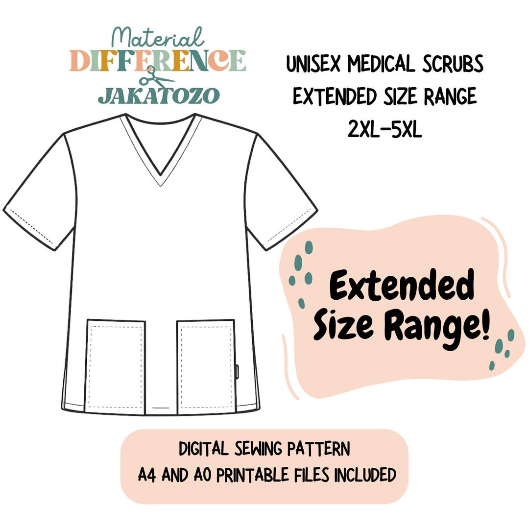 Small Scrub Pattern Unisex CURVY Scrubs DIGITAL Sewing Pattern With YT Tutorial - Etsy