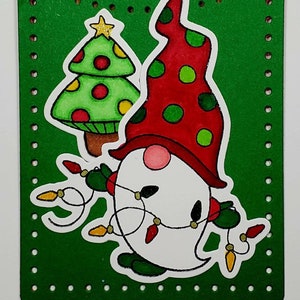 Gnome Christmas Gift Card holder handmade