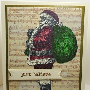 Just Believe Santa handmade card