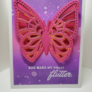 Butterfly Flutter Handmade Valentine Card