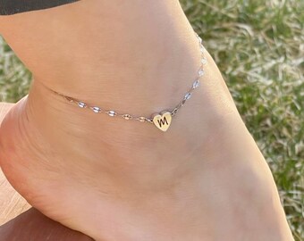 M Initial Anklet Clearance, 52% OFF 