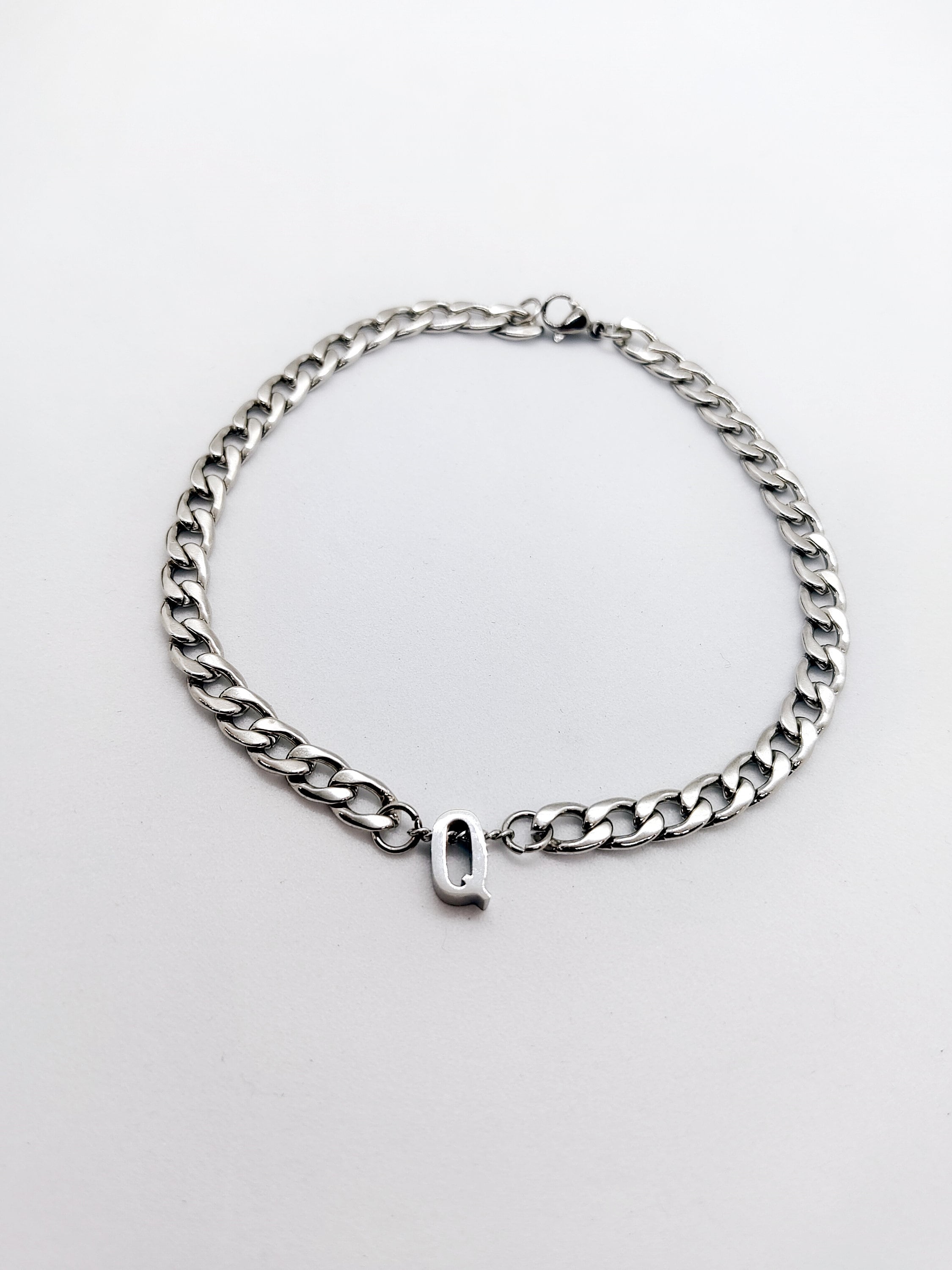 Custom Silver Initial Bracelet for Men | Personalized Gold Letter Bracelet | Men ID Bracelet | Gift for Dad Husband Boyfriend