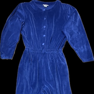 1980&#39;s Resort Wear Soft & Cozy Velour Mono Damas talla M / L