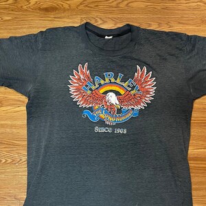 Camiseta vintage Harley Davidson The Long Runner, años 80, talla L, perfectamente usada