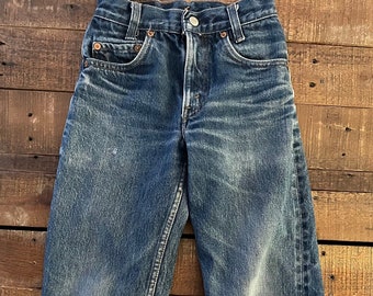 Rare! Original 1970’s Selvedge Redline Levi’s 302 -01 17 Denim Jeans Kids size 8