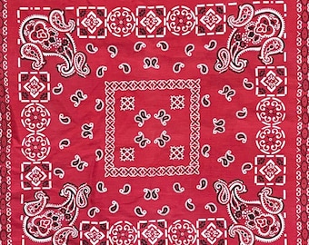 Vintage 1960s Fast Color Cotton Bandana // 16.25x17.5