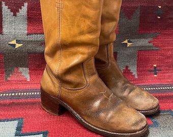 1970's Vintage Broken-in & Distressed Natural Leather