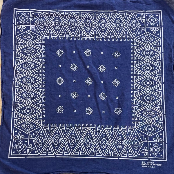 Blue Bandanna Etsy