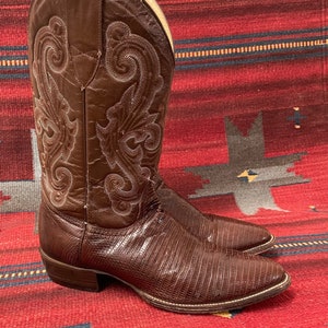 Men’s Circle G Vintage Brown Leather Broken-in Cowboy Western Boots size 11.5