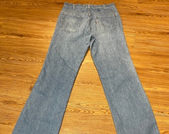 1970’s Vintage Levi's Orange Tab Bootcut Flares Denim Trousers size 31 X 34