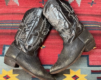 【新品未使用】Mezcalero　ウエスタンブーツ　ヴィンテージ加工　ジップ開閉 Mezcalero ウエスタンブーツ ヴィンテージ加工 ジップ開閉