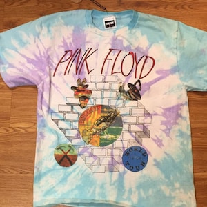 Camiseta vintage tie-dye de la gira mundial de Pink Floyd de 1994, talla M/L