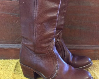 ladies leather boots size 8