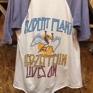 Robert Plant LED Zeppelin Lives On 1983 Tour Vintage T-shirt