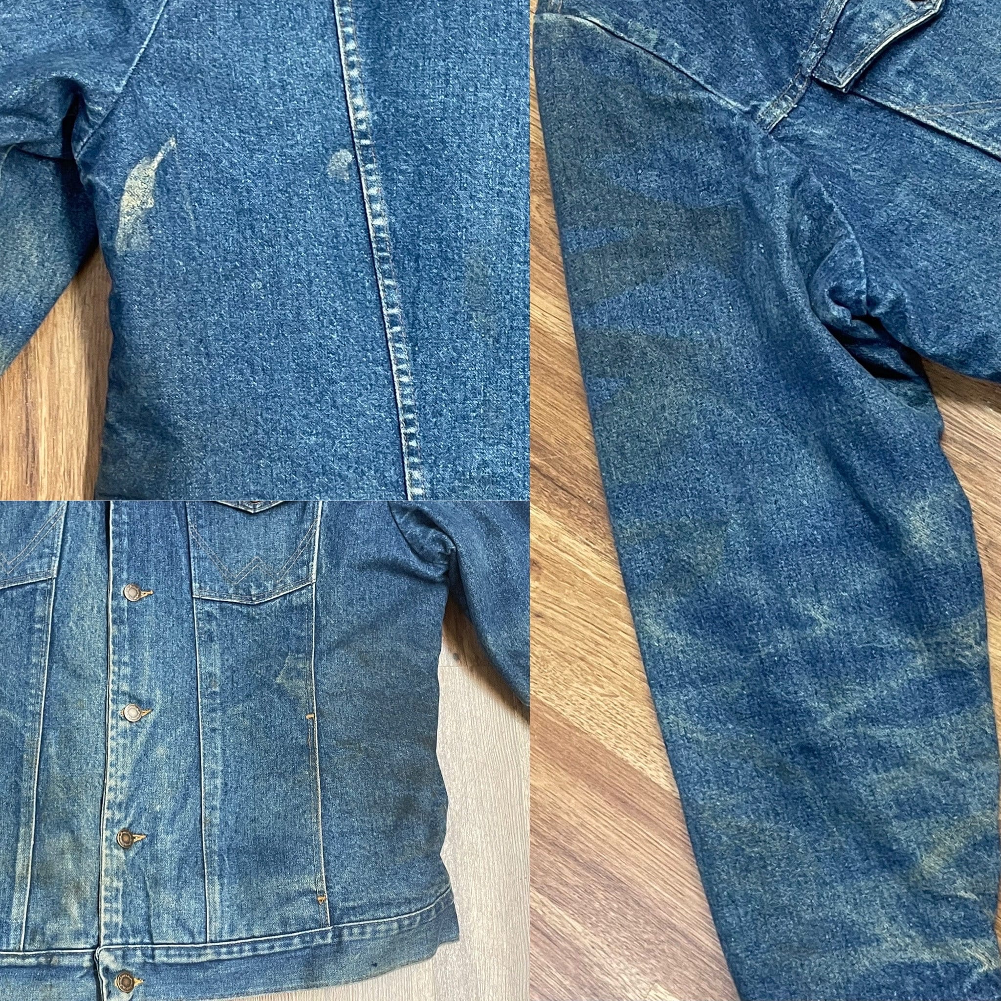 Vintage Distressed Wrangler Blanket Lined Denim Corduroy