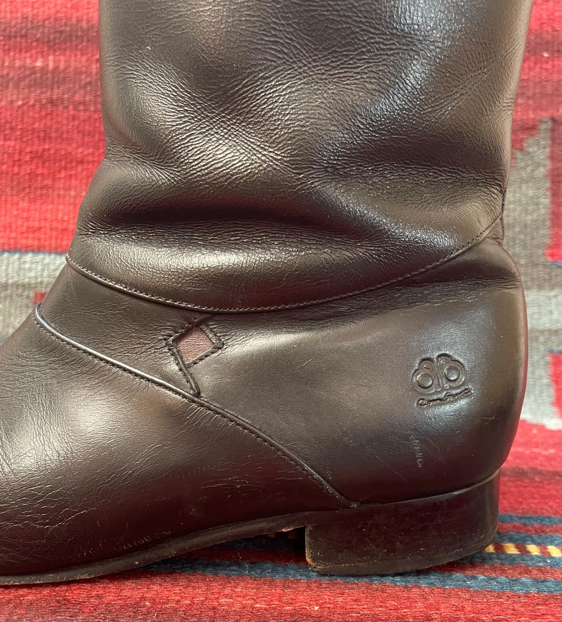 Vintage Men’s Black Leather Zipper Shoe Boots Mexican size 27  ( Us Sz 8?) By AB Bessero, foto 4 di 5