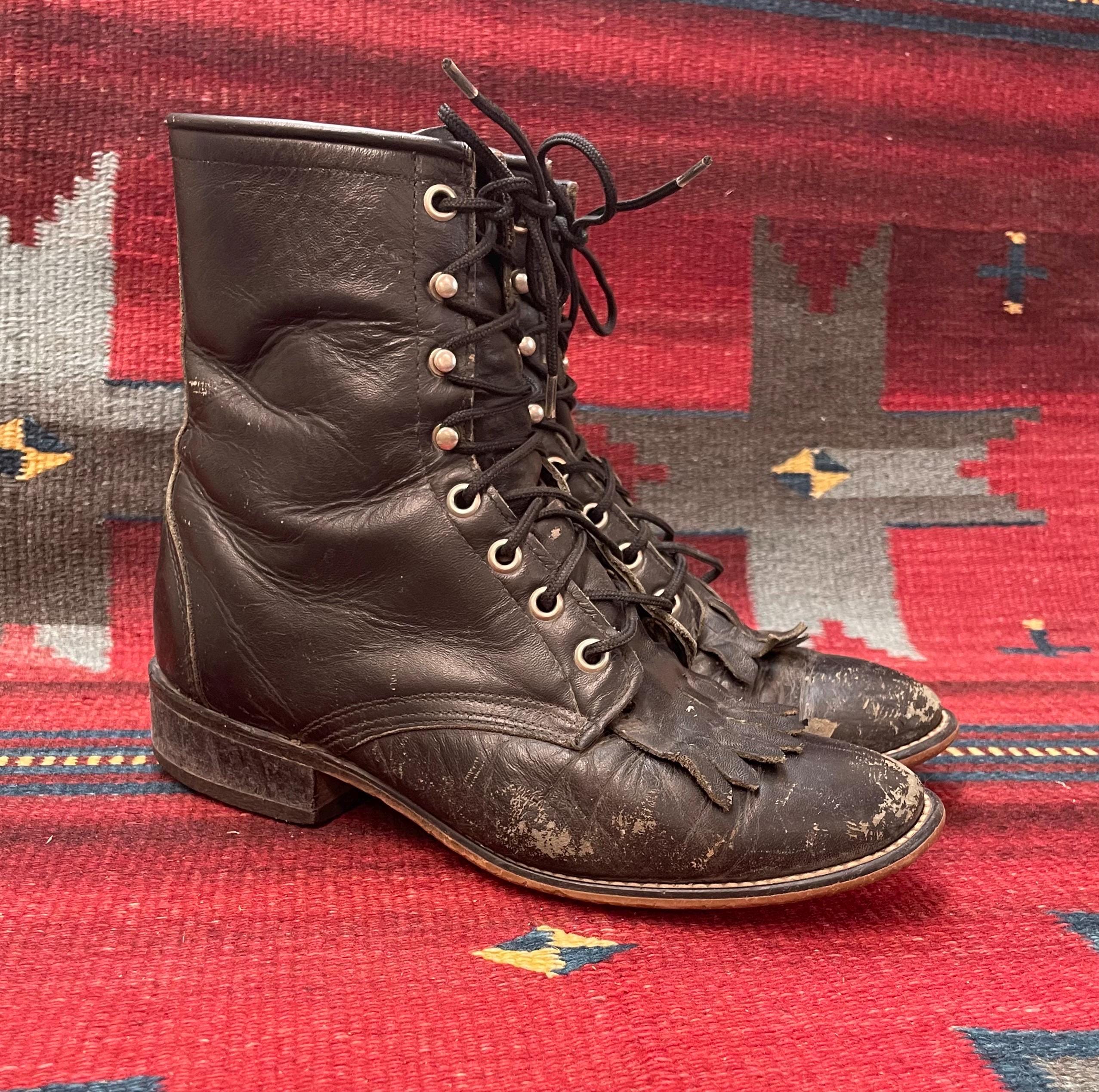 Laredo Ladies 1980's Vintage Extremely Distressed Boho Western