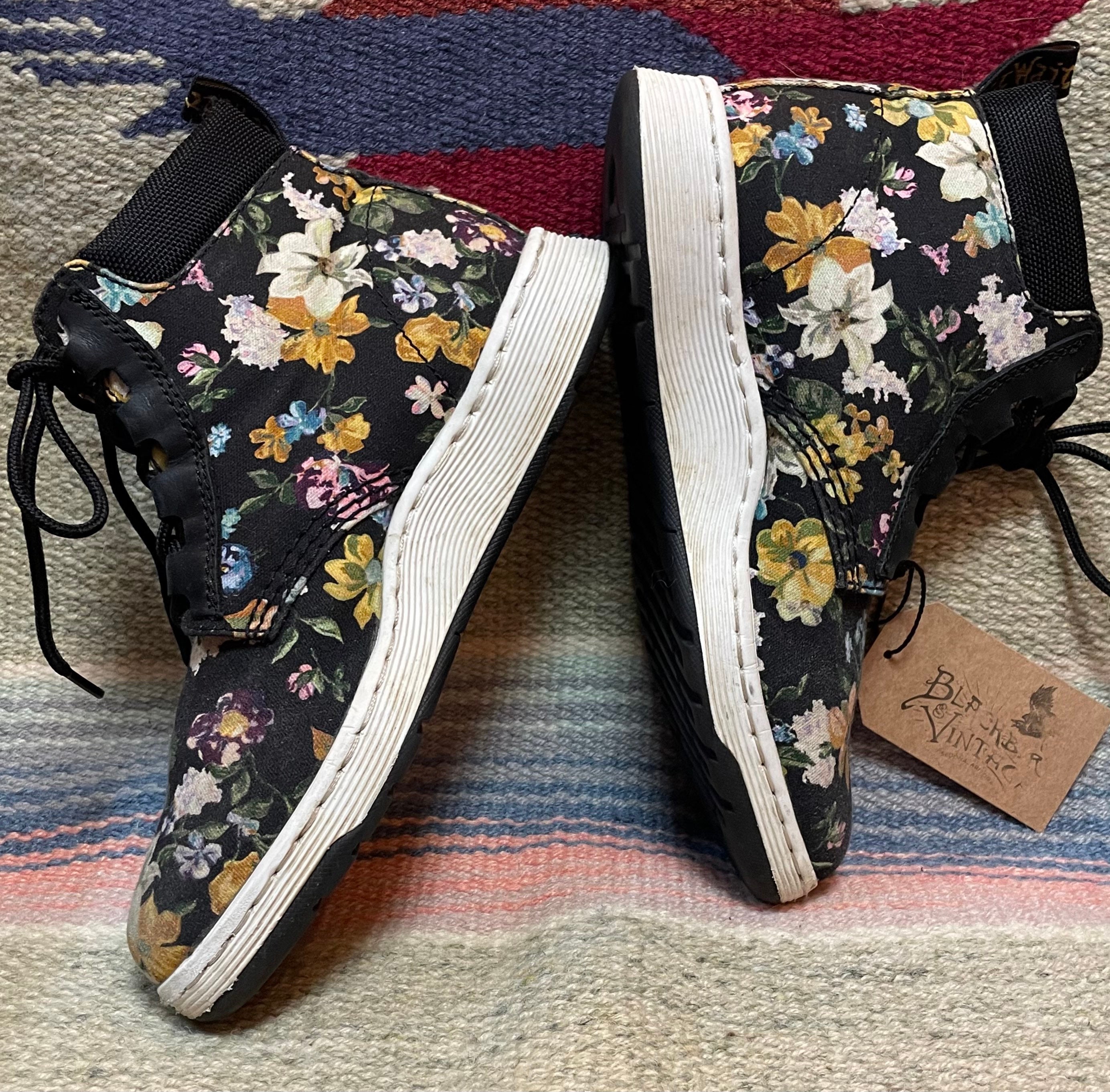 doc martens floral canvas