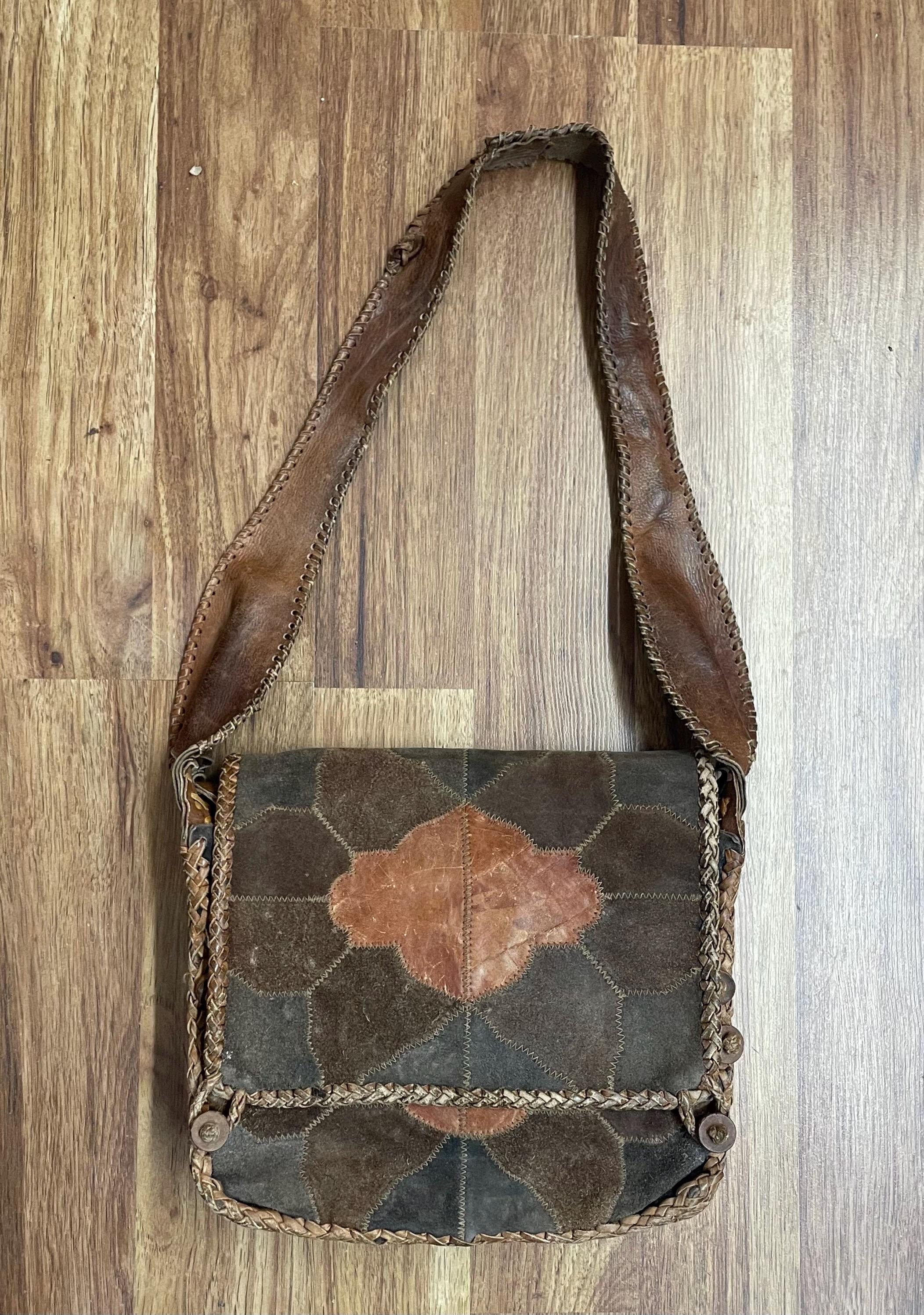 1960's / 1970's Boho Vintage CHAR Patchwork Suede and