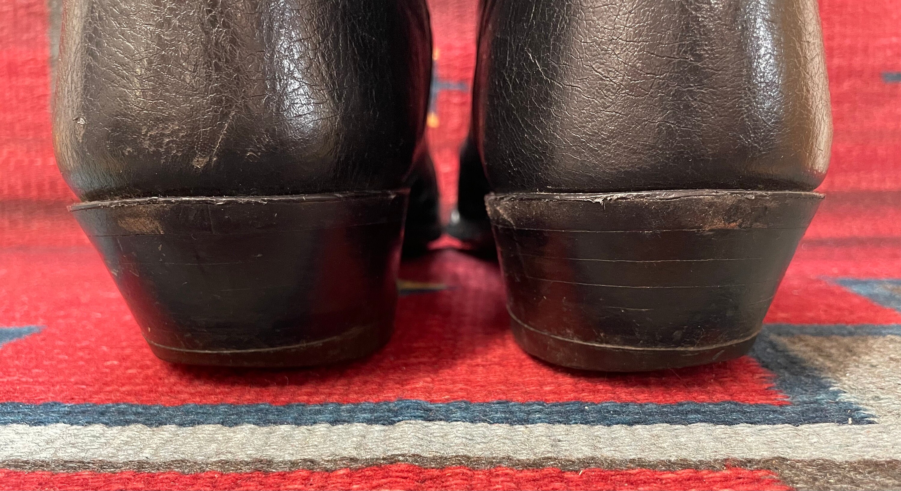 Vintage Nocona Genuine Black Cowhide Leather Boots, Men\'s, Size 11D Men main image 2