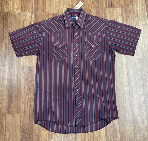 The Cowboys Store Western Pearl Snap Shirt Mens XL Blue