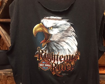 Vintage 1987 / 1989 Thrashed 3D Emblem Harley Davidson Eagle