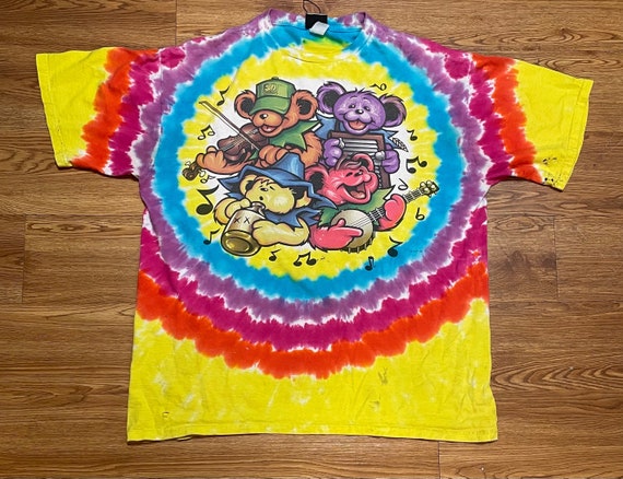 Grateful Dead Liquid Blue 1990's Big River Jamboree Tie Dye