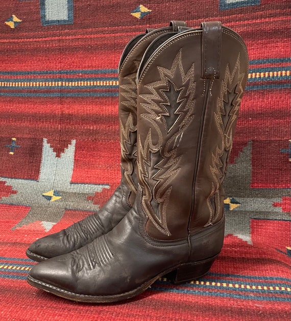 Buy Broken-in Vintage 2-tone Dan Post Western Cowboy Boots 
