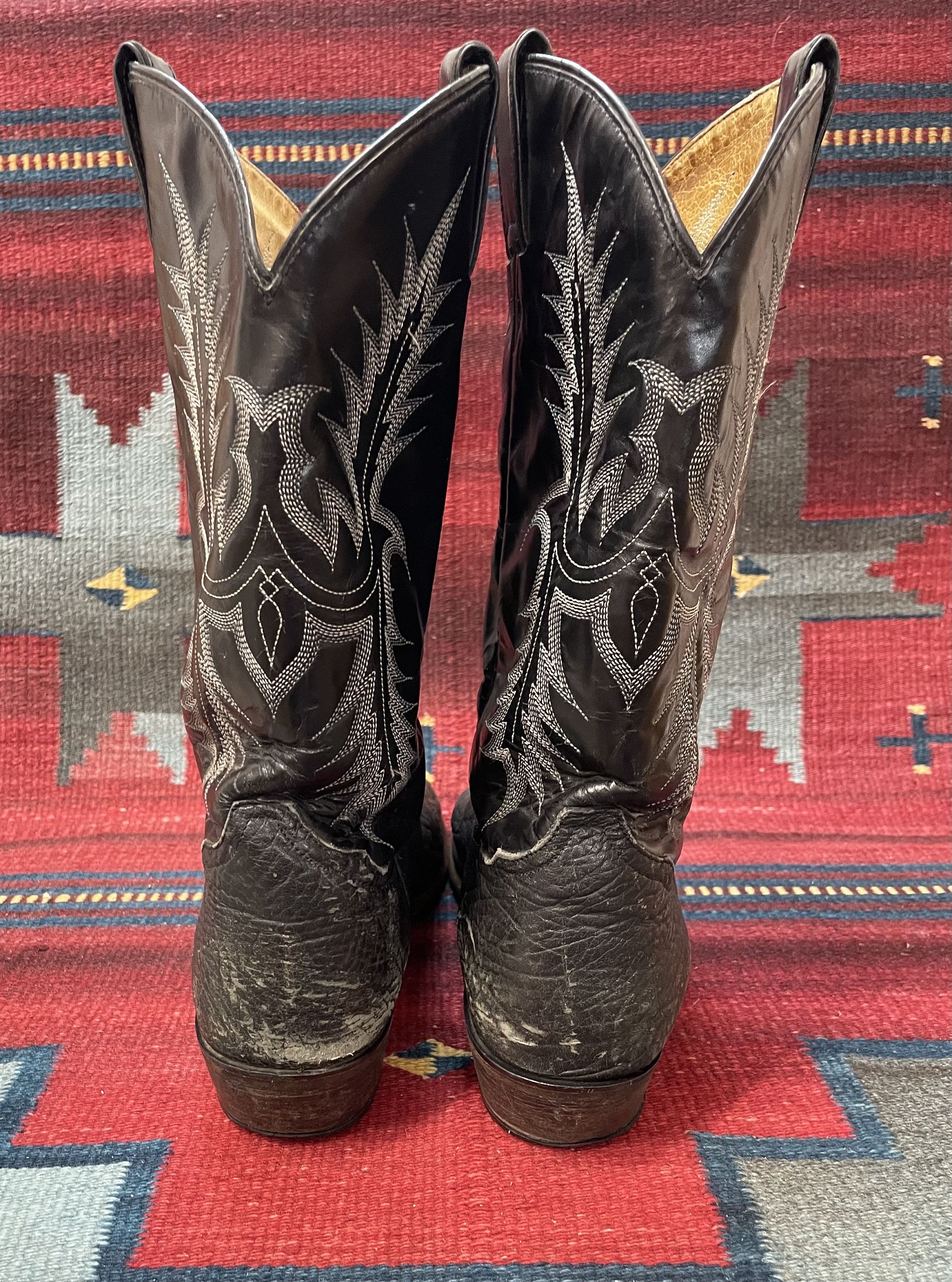 Tony Lama Vintage Extremely Broken-in and Distressed Black