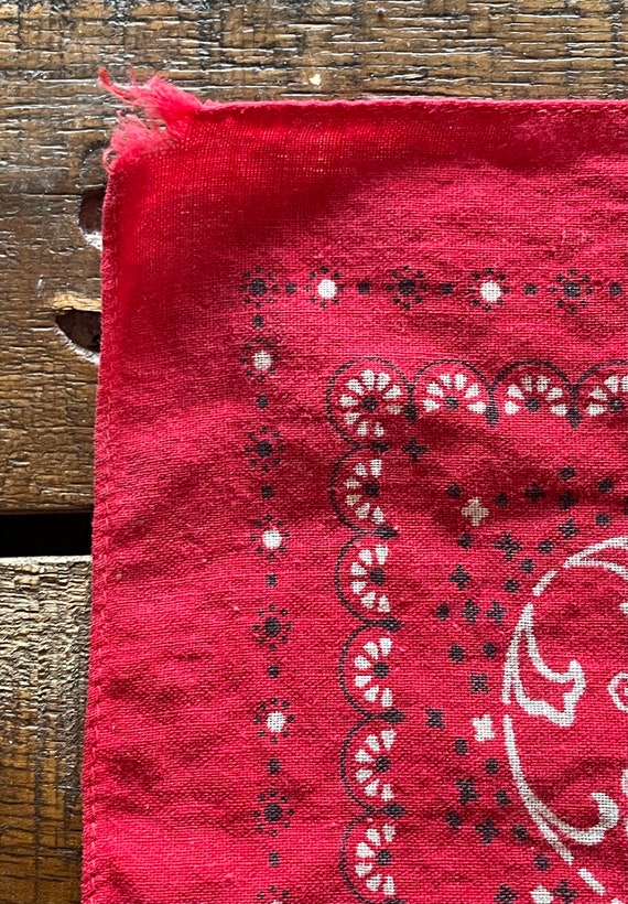 1920’s / 1930’s Vintage Red Hanky Cowboy Handkerchief… - Gem