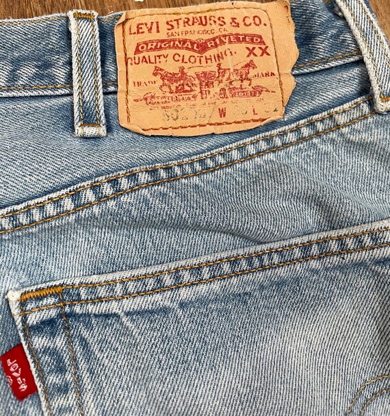 Broken-In & Distressed Vintage Button Fly Levi 50… - image 4